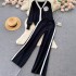 Socialite's high-end casual knitted fashion suit for women's autumn and winter loose long sleeved shirt+high waisted hanging pants