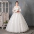 Main Wedding Dress 2024 New Bridal Long Sleeve Spring High Waist Tail Young Look Thin and Tall Wedding Dress One Piece Hair Replacement