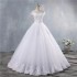 European Station White Wedding Dress Middle East Cross border Lace Decal Ball One shoulder Bridal Dress Mid waist Strap Wedding Dress