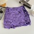 A niche high-end fashion sequin half skirt for women in summer, high waist slimming A-line hip hugging skirt, pure desire chic short skirt