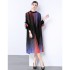 Factory direct sales of Miyake pleated heavy industry plate flower pleated printed dress 9863 short style