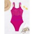 2024 new European and American tassel suspender hollow swimsuit sexy gathering bikini multi-color chain one-piece swimsuit for women