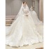 Long sleeved French light main wedding dress 2024 new summer bride wedding temperament dreamy palace starry sky trailing wedding dress