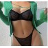 AliExpress Amazon Cross border Sexy Mesh Underwear French Bra Ultra Thin Sponge Free Set Lingerie