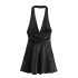 Foreign trade 2024 summer new women's clothing European and American style fashionable silk satin hanging neck backless dress 4772281