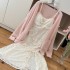 Reese Withers Love Diary Autumn/Winter Pure Desire Style Niche Design Lace Dress Long Dress