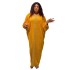 Amazon Africa Mom BUBU Robe V-neck Bat Sleeve African Dress Hot Diamond and Cannon Bead Large Size Long Dress