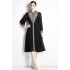 -European chic high-end dress spring new long sleeved gold embroidered slimming mid length dress