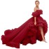 Sunshine Fluffy Off Shoulder Ball Dress Tulle Maternity Dress Photography Foreign Trade One Shoulder Mesh Tail Short in Front and Long in Back