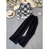 Korean chic fashion set women's long sleeved letter knitted top+high waist slimming wide leg straight leg pants two-piece set