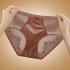 French high-end luxury silk lace mesh hollow waist women's underwear ultra-thin sexy seamless triangle pants for women