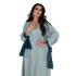 XQY500215 Amazon Foreign Trade Middle East Dubai Arab Women's Fashion Hot Diamond Contrast Satin Robe