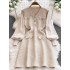 2024 Winter New Women's French High end Exquisite Small Fragrant Style Rich Family heiress Unique Waist Collection Dress