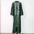 Cross border Muslim Middle Eastern Robe Women's Abaya Embroidered Dress Evening Dress Dubai Women's Foreign Trade Wholesale