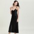 Cross border direct supply of imitation silk nightgowns for women, summer camisole skirts, V-neck sexy long sleepwear, supplied by home manufacturers