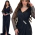 XQY500165 Middle Eastern Arab Evening Dress Robe Dress Waist Set with Diamond Nails and Beads Split Dress Dress