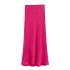 Foreign Trade 2024 Summer New Women's Clothing French Fashion Silk Texture High Waist Long Half length Skirt for Women 8632845