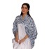 XQY500259 Cross border Muslim Dubai Arab Spring/Summer New Printed Bat Sleeve Contrasting Robe