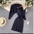 French sexy hip hugging camisole dress+short lazy loose pullover knit sweater two-piece set trendy