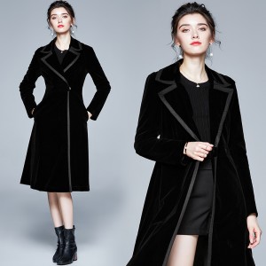 European and American real-life stock velvet windbreakers, long skirts, jackets