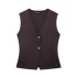 Foreign trade 2024 autumn new European and American style women's fashion casual sleeveless vest patchwork skirt