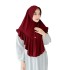 XQY500355 Cross border Muslim Middle Eastern Malay solid color headscarf, pleated splicing women's pullover headscarf hat