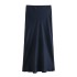 Foreign Trade 2024 Summer New Women's Clothing French Fashion Silk Texture High Waist Long Half length Skirt for Women 8632845