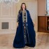 Cross border INS Amazon Middle East Muslim Embroidered Robe Abaya Light Luxury Evening Dress Two Piece Set Dress