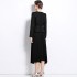 Real time spot small fragrance style socialite temperament slim fit and slimming patchwork large swing dress