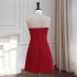 Spring and Autumn new style socialite slim fit camisole strapless high waist slimming red bow cinched waist dress for women 68838