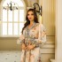 Cross border Middle East Muslim gown Women's dress Dubai Türkiye foreign trade abaya printed women's gown evening dress