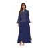 Cross border Muslim women's long robe from Europe and America, Dubai clothing from the Middle East, abaya embroidered robe, evening gown, foreign trade