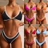 New European and American split bikini swimsuit for women's export, solid color sexy triangle pants, multi-color hot spring beach cross-border