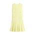 Foreign Trade 2024 Summer New European and American Style Wide Fold Button Knitted Mini Dress 3859025