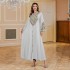 Cross border Middle East Saudi Arabia Dubai Women's Robe Muslim Rope Embroidered Robe Women's Elegant Dress Foreign Trade Wholesale