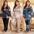 Cross border plus size pajamas for women in summer, European and American styles, women's bathrobes, sexy morning gowns, home clothes that can be worn outside, ice silk nightgowns