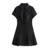 2024 Summer New Women's Clothing European and American Style Fashion Casual Shirt Style Collar Mini Dress