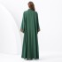 2024 Vacation - Palace Embroidered Tassel Horn Sleeve Retro Long Robe Hoodie Dress Two Piece Set