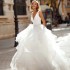 European and American foreign trade temperament, bride's mesh, fluffy wedding dress, wedding dress, outdoor lawn, simple and fashionable women's wedding