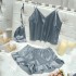 Manufacturer's fashionable and sexy camisole, small vest, shorts, three piece set for women's casual sleepwear, women's home suit set