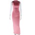 European and American style ins foreign trade women's solid color sleeveless dress round neck temperament casual pullover one-step dress Dress