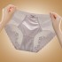 French high-end luxury silk lace mesh hollow waist women's underwear ultra-thin sexy seamless triangle pants for women