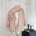 Late Umbrella 24/fw Hathaway Art Exhibition Good Girl's Scarf Wool Collar Pink Coat