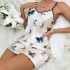 Foreign trade sexy women's suspender sleepwear summer thin silk suspender nightgown women's imitation silk casual home wear