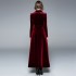 New stock wine red trench coat, long skirt and jacket from Europe and America