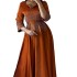 XQY500247 Cross border Amazon Middle East Muslim Satin Dress, Diamond Hot Stamped Evening Robe