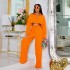 Cross border 2024 Spring New Collection of European and American Foreign Trade Women's Clothing: Simple Solid Color Short Shirt, Wide Leg Pants, Casual Set