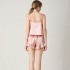 Women's imitation silk sleepwear silk V-neck suspender shorts two-piece set sleepwear sexy fashion home suit set