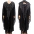 Cross border African women's dress with V-neck chiffon rhinestone hot stamping beads and large swing bat sleeves in the inner group