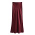 Foreign Trade 2024 Summer New Women's Clothing French Fashion Silk Texture High Waist Long Half length Skirt for Women 8632845